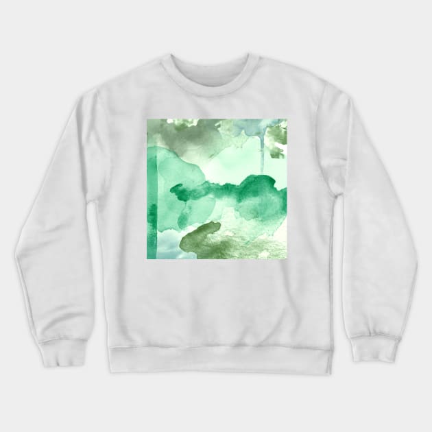 Meadow Pool #watercolor #abstract Crewneck Sweatshirt by AmyBrinkman